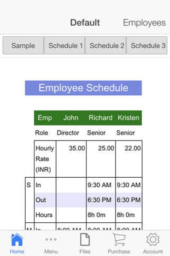 Imagen 0 para Employee Schedule