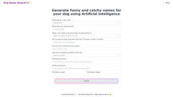 Image 0 for Dog Name Wizard