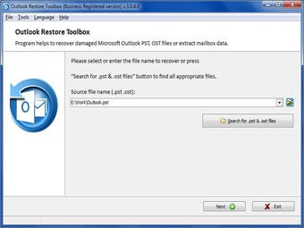 Imagen 0 para Outlook Restore Toolbox