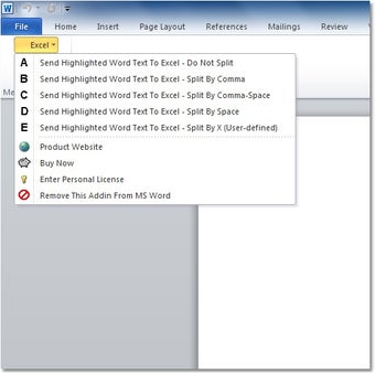 Image 0 for MS Word To Excel Converte…