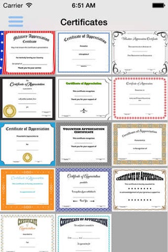 Image 0 for Appreciation Certificates…