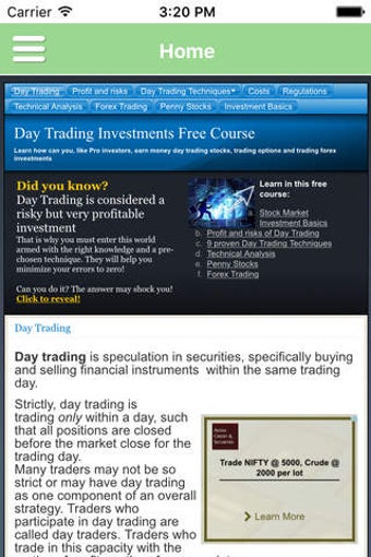 Image 0 for Day Trading (intraday) Co…