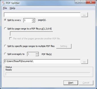 Image 0 for ftosoft PDF Splitter