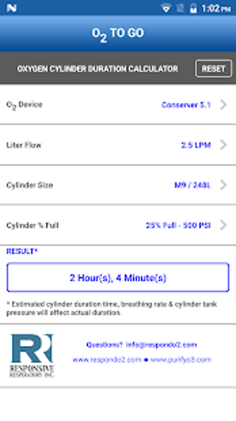Image 0 for Cylinder Duration Calcula…