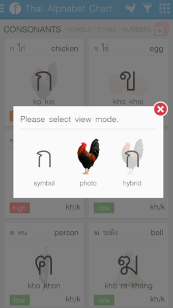 Image 0 for Thai Alphabet Chart