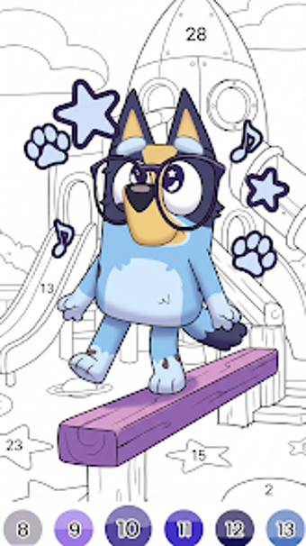 Imagen 0 para Cartoon Bluey Color by Nu…