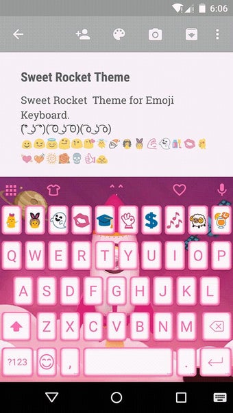 Imagen 1 para Sweet Rocket Emoji Keyboa…