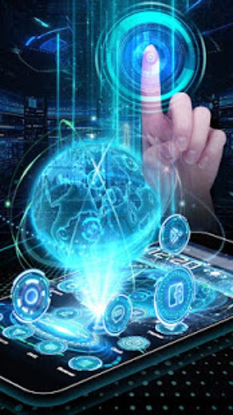 Imagen 3 para 3D Blue Neon Earth Theme