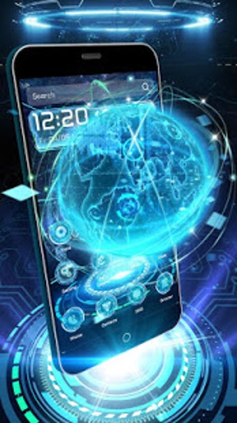 Imagen 2 para 3D Blue Neon Earth Theme