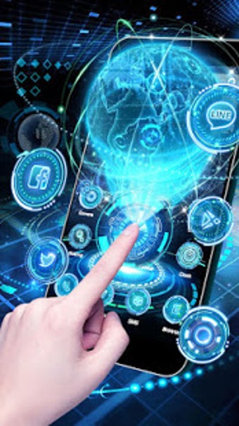 Imagen 0 para 3D Blue Neon Earth Theme