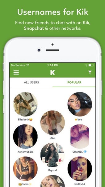 Image 0 for K Usernames for Kik Messe…