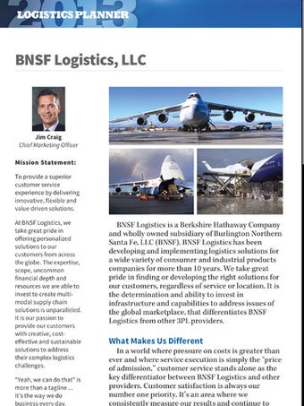 Image 0 for Inbound Logistics 2013 Pl…