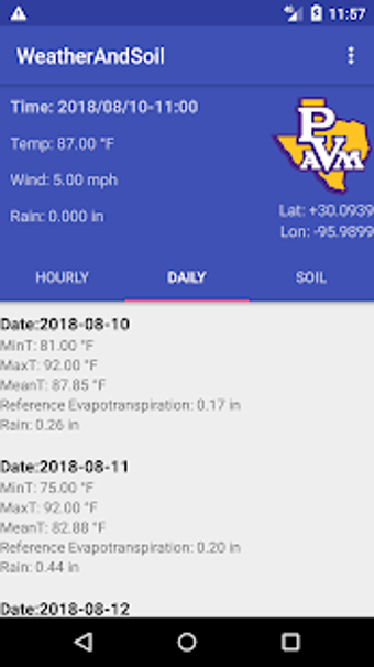 Imagen 1 para WeatherAndSoil App