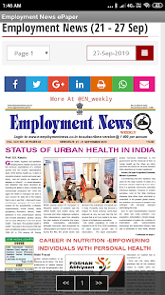 Image 1 for Employment News -   -