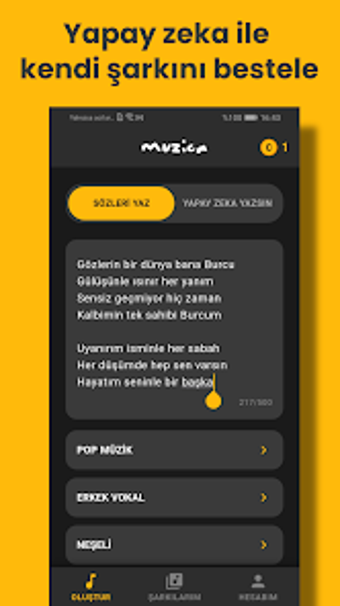 Image 0 for Muzica AI Türkçe Şarkı Be…