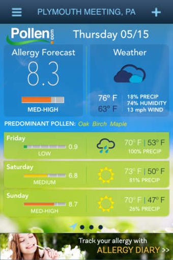 Image 0 for Pollen.com's Allergy Aler…