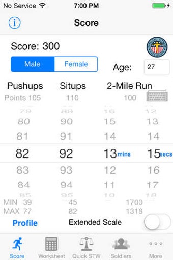 Imagen 0 para Army Fitness APFT Calcula…