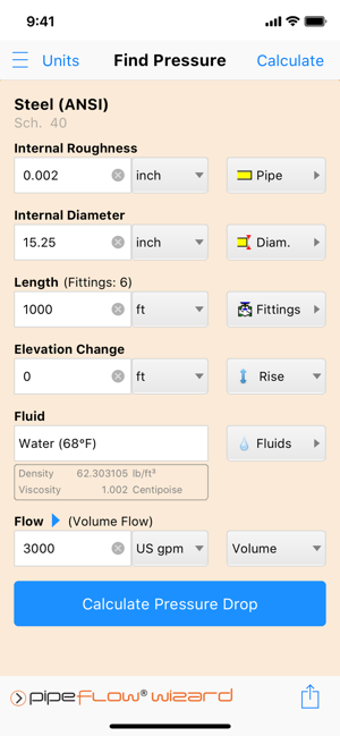 Image 0 for Pipe Flow Wizard - Calcul…
