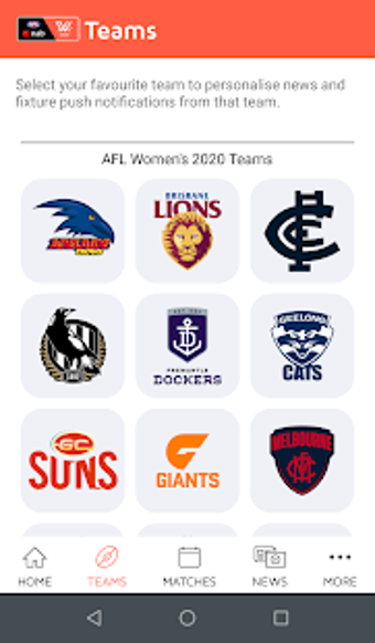 Image 0 for AFLW Official App