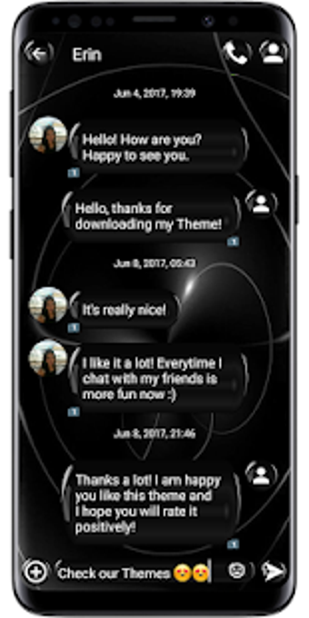 Imagen 3 para SMS Theme Sphere Black - …
