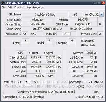 Image 0 for CrystalCPUID