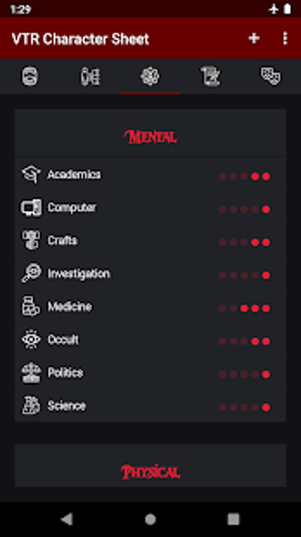 Imagen 0 para VTR Character Sheet