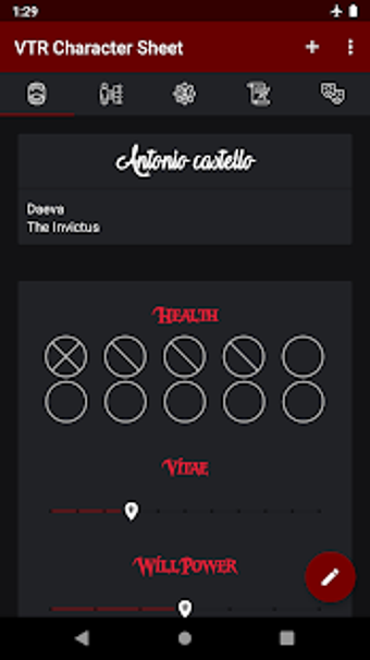 Imagen 3 para VTR Character Sheet
