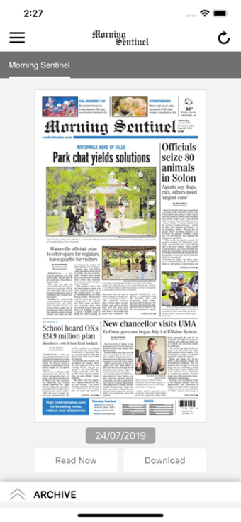 Image 0 for Morning Sentinel e-Editio…