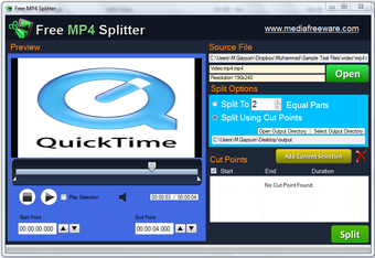 Image 0 for Free MP4 Splitter