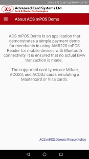 Image 1 for ACS AMR220 mPOS Demo