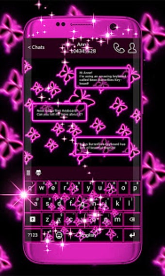 Image 2 for Neon Butterflies Keyboard