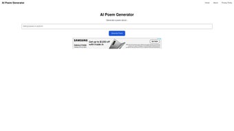 Image 0 for AI Poem Generator