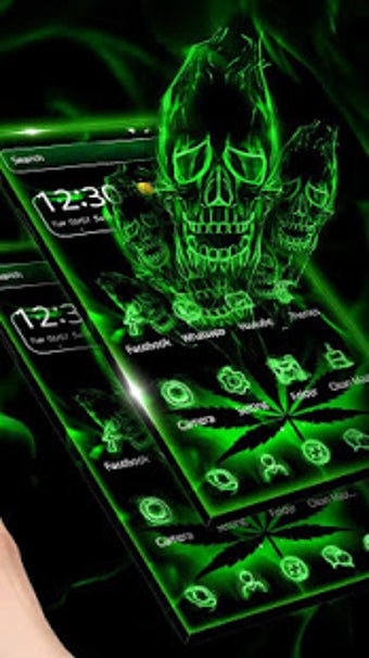 Image 2 for Weed Smoke Skull Theme