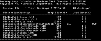Image 0 for Desktop Heap Monitor for …