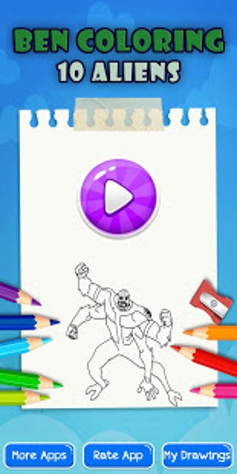 Image 1 for Ben Coloring 10 Aliens