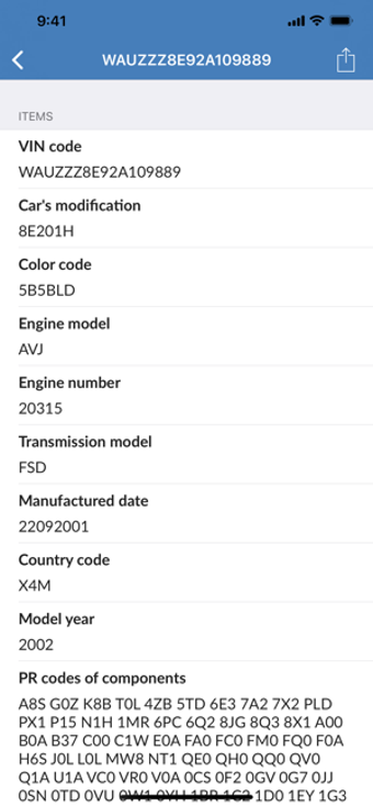 Imagen 0 para VIN Decoder for Audi