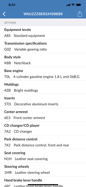 Imagen 2 para VIN Decoder for Audi
