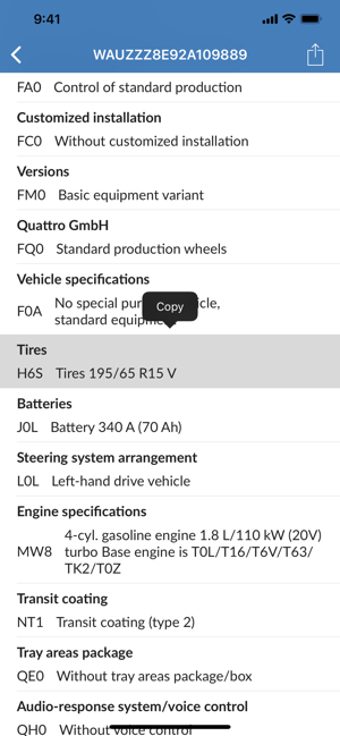 Imagen 3 para VIN Decoder for Audi