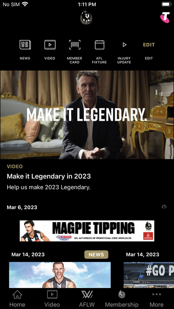 Image 0 for Collingwood Official App