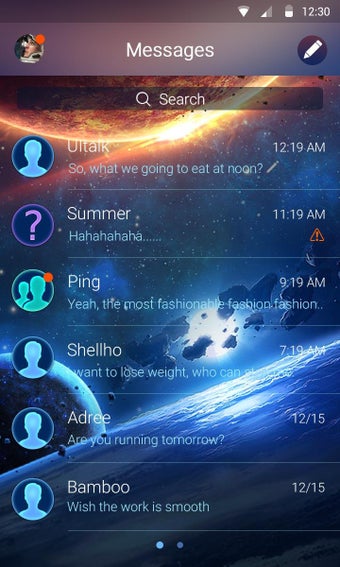 Imagen 0 para GO SMS UNIVERSE THEME