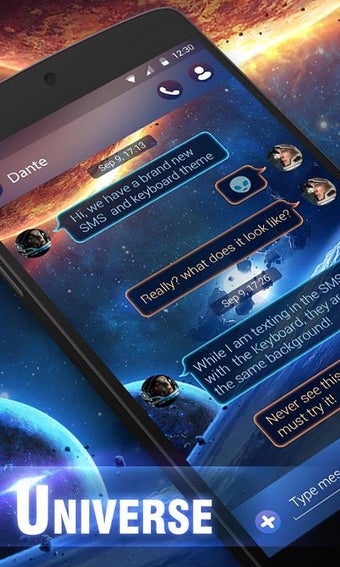 Imagen 1 para GO SMS UNIVERSE THEME