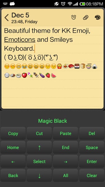 Imagen 0 para Magic Black Emoji Keyboar…