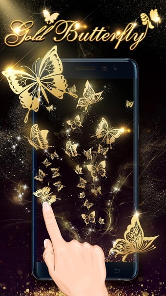 Imagen 0 para Gold Butterfly Live Wallp…