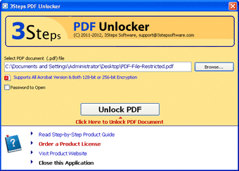 Image 0 for 3Steps PDF Unlocker