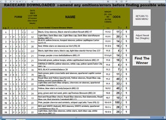 Image 0 for Excel7RacingPredicter