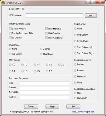 Image 0 for Tweak PDF