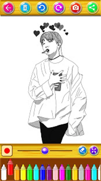 Image 1 for Coloring BTS K-POP Star