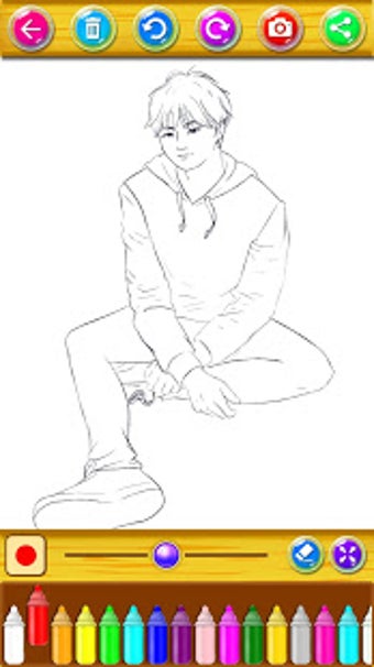 Image 0 for Coloring BTS K-POP Star