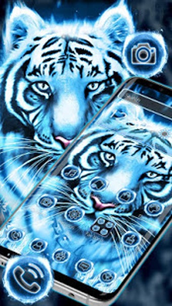 Image 2 for Blue White Flaming Cool T…