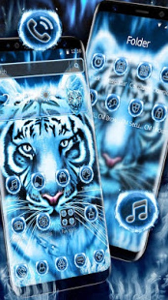 Image 3 for Blue White Flaming Cool T…